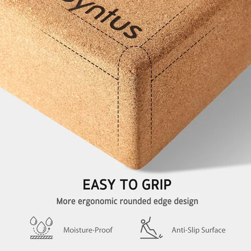 Miniatura 4 de Syntus Yoga Block and Yoga Strap Set, 2 Soft Non-Slip Yoga Blocks 9×6×4 inches, 8FT Metal D-Ring Strap for Yoga, General Fitness, Pilates