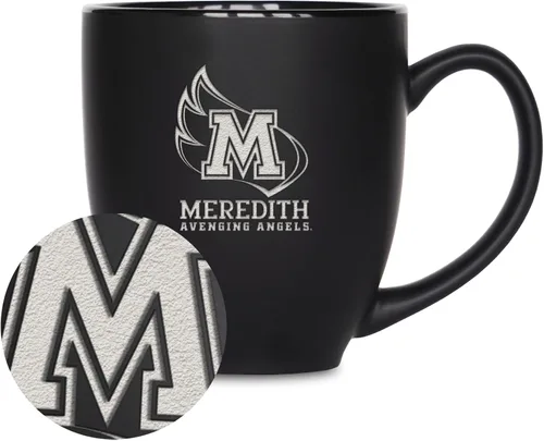 Miniatura 313 de Rico Industries - Taza de cerámica mate negra con grabado láser estándar de 15oz para NCAA (escuelas T & U) - Para bebidas calientes o frías