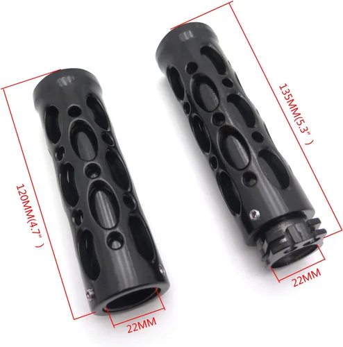 Miniatura 2 de Agujero hueco forma 7/8" empuñaduras compatibles con Nomad Drifter Vulcan 1600 2000 Negro [B00YWBW23Q]