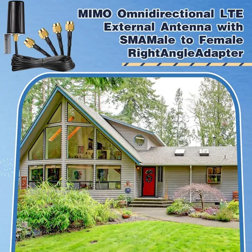 Miniatura 6 de FairySandy 5 unids 5G antena móvil 4x4 MIMO omnidireccional LTE Antena externa con SMA macho a hembra adaptador de ángulo recto para aumentar
