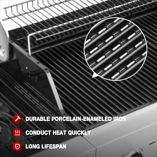 Miniatura 3 de Rejillas de parrilla infrarroja de 17 pulgadas para Charbroil Performance Tru Infrared 3 quemadores 463370719 463371116 463280019 463371716 46333316