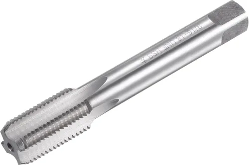 Miniatura 6 de uxcell Macho de roscar para fresado de roscas 1/2"-20 UNF, máquina de mano izquierda HSS (acero de alta velocidad) 6542 sin recubrimiento 4 flautas