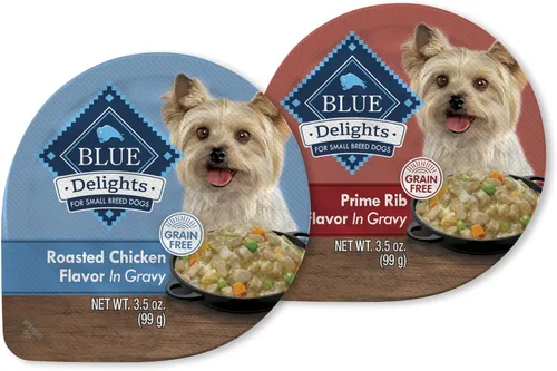 Miniatura 19 de Blue Buffalo Delicias Copa de alimentos de perro mojada de la raza pequeña adulta natural, sabor de pollo asado en salsa abundante 3.5-oz