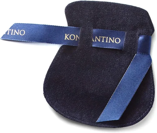 Miniatura 4 de konstantino de los hombres gemelos de plata y oro oval de filigrana