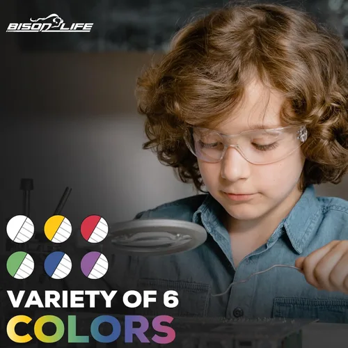 Miniatura 3 de BISON LIFE Gafas de seguridad para niños, gafas protectoras para niños a granel, ANSI Z87.1, gafas de seguridad para niños, paquete de gafas