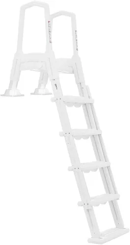 Miniatura 10 de XtremepowerUS Escalera para Piscina Elevada con Alfombrilla Protectora – Sistema de Escalones de Entrada Inclinada + Almohadilla de 10 x 24 Pulgadas