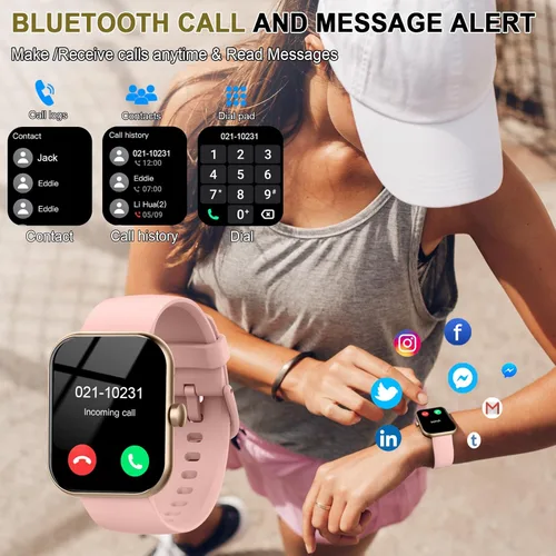 Miniatura 2 de Smart Watch (Answer/Make Calls), 1.96"HD Smartwatch for Women Men, 2025 Activity Tracker with Heart Rate Monitor, Sleep Trackers, Pedometer, IP68