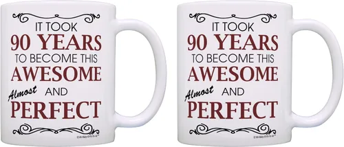 Miniatura 32 de Birthday Gifts For All 80th Took 80 Years Awesome Funny Party Gift - Taza de café de cerámica de 11 oz, taza de té, color blanco 11oz - 80th