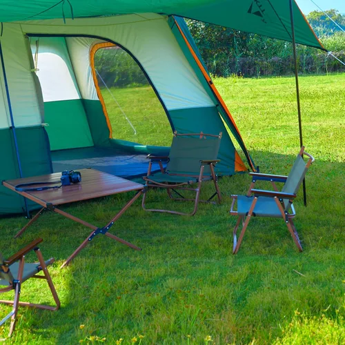 Miniatura 11 de KTT Extra Large Tent 6-10-12-14 Person(Style-B),Family Cabin Tents,2 Rooms,3 Doors and 3 Windows with Mesh,Straight Wall,Waterproof,Double Layer,Big