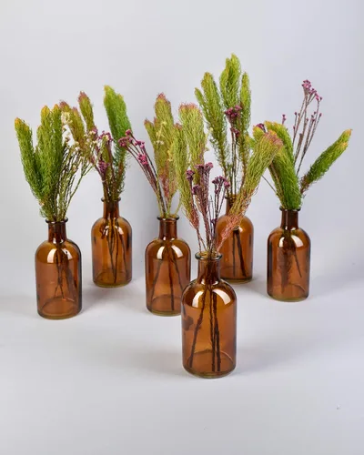 Miniatura 2 de Serene Spaces Living Jarrones de Capullo, Frascos de Boticario, Botellas de Vidrio Decorativas, Centro de Mesa para Recepción de Boda, Mini Jarrones