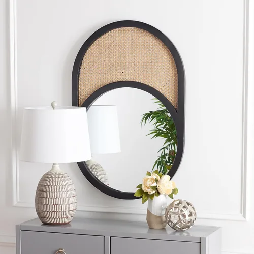 Miniatura 2 de Safavieh Home Collection Danya - Espejo de pared ovalado decorativo ovalado de 24 x 35 pulgadas para dormitorio, sala de estar, baño, entrada