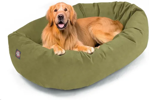 Miniatura 52 de Majestic Pet Cama para Perros Grandes Lavable de 40 Pulgadas, Mueble Ortopédico en Forma de Donut para Perros Grandes, Almohadilla y Alfombra de Gris