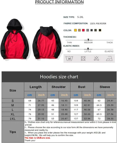 Miniatura 7 de Sudadera con manga larga estilo raglán en contraste, con forro polar, con capucha y bolsillo tipo canguro, para hombre
