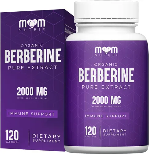THE MONK Extracto de berberina orgánica de 2000 mg - Vegano, sin OMG - Apoyo inmunológico - Suplemento de berberina HCL para mujeres y hombres - 120