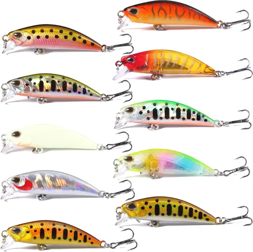 Miniatura 9 de Jerkbait - Señuelos de pesca Jerk Baits para pesca de lubina, señuelos con caja de aparejos para agua dulce y salada, 10