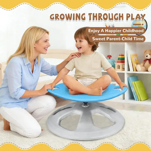 Miniatura 7 de Zhenx Silla giratoria para niños autistas con asas, asiento giratorio sensorial de capacidad de 220 libras, juguete sensorial para adolescentes