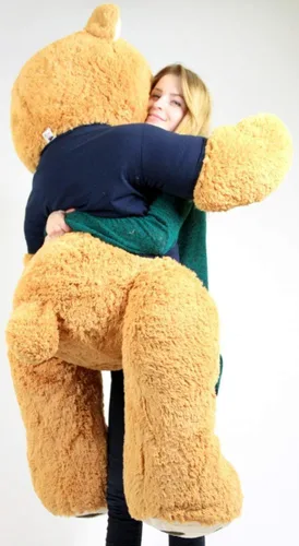Miniatura 2 de Big Plush Oso de peluche gigante de la Armada de los Estados Unidos de cinco pies de alto, color marrón miel, lleva camiseta que dice que alguien
