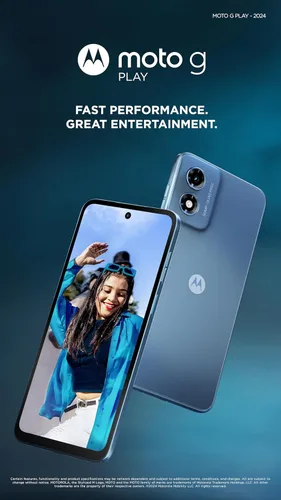 Miniatura 7 de Verizon Prepago Motorola moto g Play 2024, 64GB, Azul Zafiro - Teléfono inteligente prepago, pantalla HD+ de 6.5" a 90Hz, sistema de cámara de 50MP