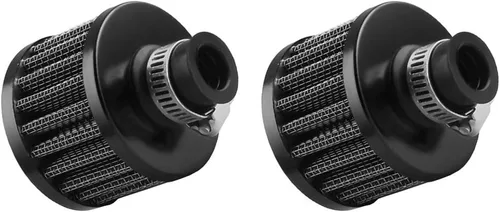 ESUPPORT 0.079 x 0.472 in Mini negro universal coche motor cono frío limpio filtro de entrada de aire Turbo respiradero