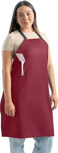 Miniatura 9 de Ravill Delantal impermeable para hombres y mujeres, 2 bolsillos, 35 pulgadas de largo, delantales de trabajo multiusos para lavavajillas, aseo