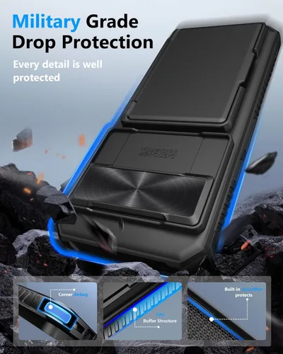 Miniatura 5 de ATATOO Funda tipo cartera para Google Pixel 10 Pro XL, tarjetero integrado (3-5 tarjetas) [bloqueo RFID] y cubierta de cámara deslizante, protección
