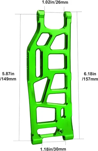 Miniatura 5 de Brazos de suspensión inferiores traseros de aluminio para Arrma 1/8 Kraton/Outcast/Notorious/Talion 6S BLX, piezas de actualización, reemplaza Verde