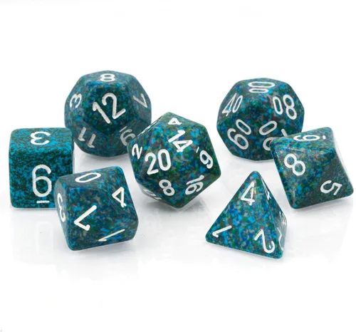 Miniatura 2 de Chessex CHX25316 Juego de mar moteado en dados