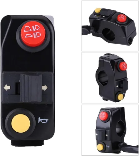 Miniatura 5 de Anauto Interruptor de control de manillar de motocicleta de 7/8 pulgadas, interruptores de montaje en manillar, interruptor de encendido y apagado