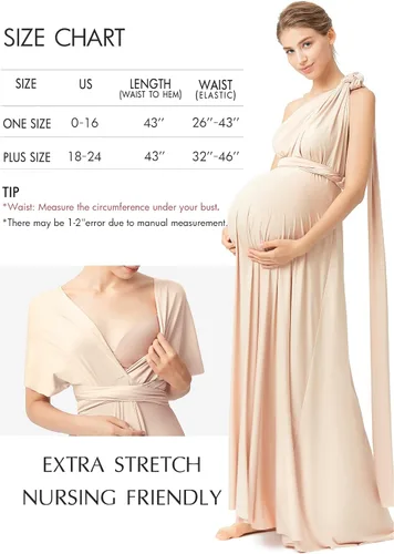 Miniatura 3 de Vestido de maternidad para sesión de fotos, vestido de baby shower, vestido de maternidad de talla grande, vestido largo infinito, vestido