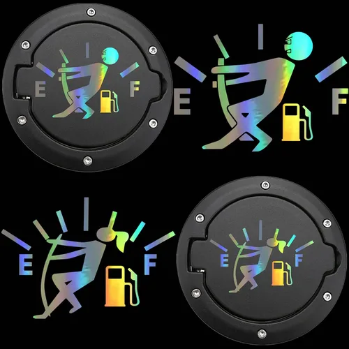 Miniatura 8 de 2 calcomanías divertidas para automóvil, calcomanías vacías para medidor de gas, gráficos de alto consumo de gas, calor y resistente al agua, no se