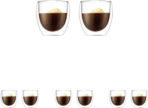 Miniatura 9 de Set de dos Bodum Pavina de 2.5 onzas, con vidrio doble, extra pequeños., Empaque original, Transparente