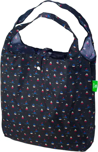 Miniatura 9 de ECO CHIC Bolsas plegables reutilizables para comestibles, bolsa de compras ligera, reciclada y reutilizable, bolsa plegable impermeable Gafas Gatos