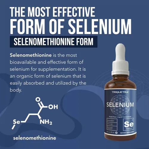 Miniatura 5 de Selenio – 200 mcg, forma de selenometionina, 300 porciones – vegano, botella de vidrio, sin levadura – Concentrado líquido sublingual, antioxidante