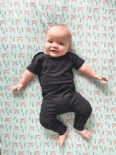 Miniatura 5 de Sábana bajera ajustable de punto premium para cuna/cama para niños pequeños Cusco de Copper Pearl Cuzco