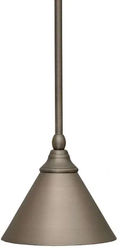 Miniatura 216 de Toltec Lighting Tallo Colgado Mini colgante, acabado de cobre negro, 3.5" cuadrado humo burbuja vidrio