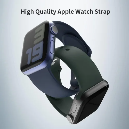 Miniatura 2 de Sinjimoru Correa de silicona para Apple Watch, compatible con Apple Watch de 1.496 in, 1.575 in, 1.614 in, 1.654 in, 1.732 in, 1.772 in, 1.929 in