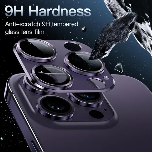 Miniatura 4 de JETech Protector de lente de cámara para iPhone 14 Pro de 6.1 pulgadas y iPhone 14 Pro Max de 6.7 pulgadas, cubierta de anillo de vidrio templado