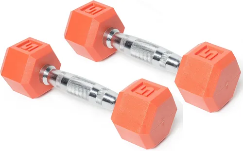 Miniatura 4 de CAP Barbell - Mancuernas hexagonales con revestimiento de color y mango cromado contorneado