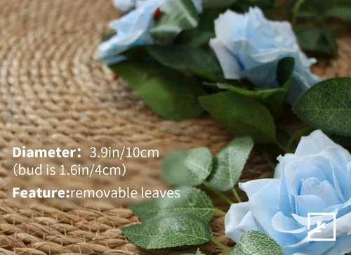 Miniatura 3 de ZIFTY 5 guirnaldas de flores azules de 32.5 pies, enredaderas de flores falsas, guirnalda floral artificial para colgar hiedra rosa para decoración