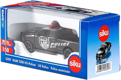 Miniatura 3 de siku 2309 Super Dodge Ram 1500 - Pastilla de policía, color negro