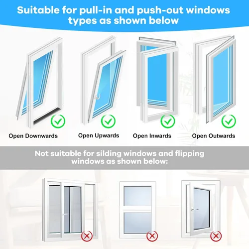 Miniatura 3 de Kit de sellado de ventana de CA portátil de 157.5 in (157 pulgadas) con acoplador universal para manguera de escape de 5.1"/5.9", kit de sellado