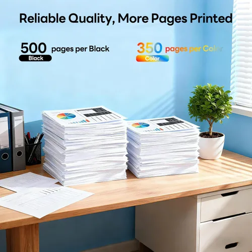 Miniatura 3 de Paquete combinado de repuesto 245XL 246XL para tinta Canon 245 y 246 (negro, tricolor) Uso con impresora Pixma MG2522 TS3122 TS3322 MX490 TR4520