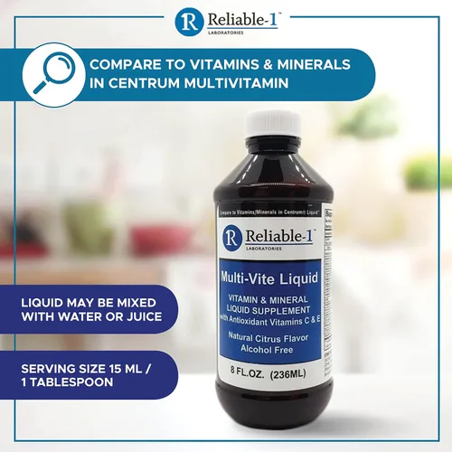 Miniatura 8 de Reliable-1 Laboratories Multi-Vite Multivitamínico líquido para adultos Vitaminas líquidas Suplemento antioxidante para inmunidad, metabolismo
