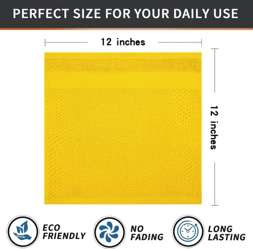 Miniatura 5 de Homaxy Paños de cocina 100% algodón, paquete de 8 – 12 x 12 pulgadas, tejido de gofre, muy suaves y absorbentes, paños de cocina de secado rápido