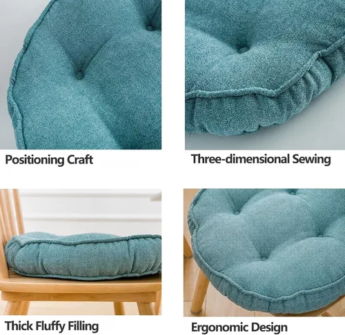 Miniatura 5 de Chair Cushion for Dining Chairs Round, Seat Cushion for Kitchen Chairs Extra Thick, Multi-Functional Chair Pads for Floor, Garden, Dining Room
