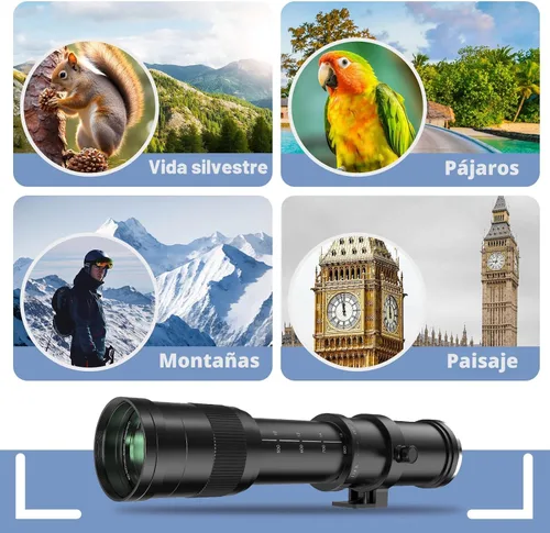 Miniatura 7 de Lente telefoto EF/EF-S 420-800mm F8.3 de zoom (MF) para Canon EOS Rebel T8i/T7i/T7/T6i/T5/T3i/T2i/XSi/SL3/SL2/T100/90D/80D/70D/50D/5D Mark IV/6D