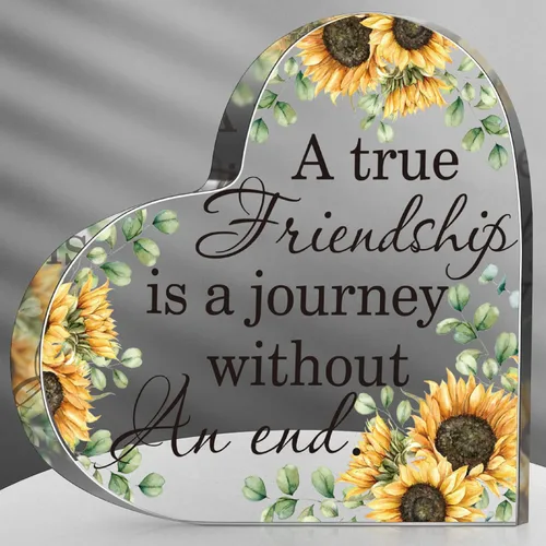 Miniatura 10 de Spiareal Regalo para Amiga Amistad Mujeres Amiga Amistad Cumpleaños Regalo de Ánimo Corazón de Acrílico Mariposa Recuerdo Pisapapeles para Casa