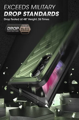 Miniatura 2 de SUPCASE Funda para Samsung Galaxy Z Fold 3 con soporte (Unicorn Beetle), [protector de pantalla integrado y clip para cinturón] Funda protectora