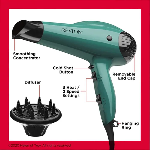 Miniatura 9 de Secador de pelo Revlon con booster de volumen 1875W para elevación y cuerpo voluminosos, (Verde)