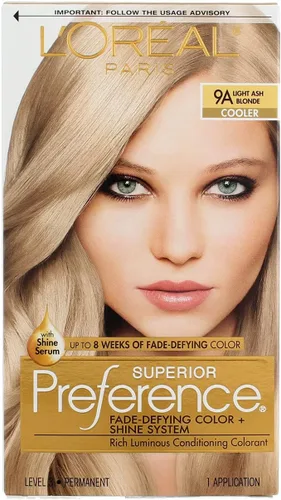 Miniatura 20 de L'Oreal Paris Superior Preference Fade-Defying + Shine - Tinte permanente para el cabello, rubio rosado medio 8RB, paquete de 1, tinte para el 8RB